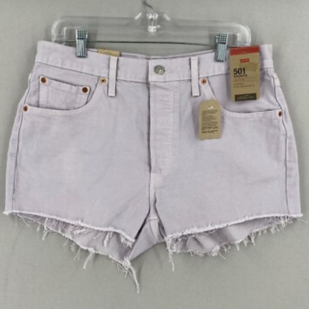 Levi's Women's Light Purple Cut Off Jean Shorts